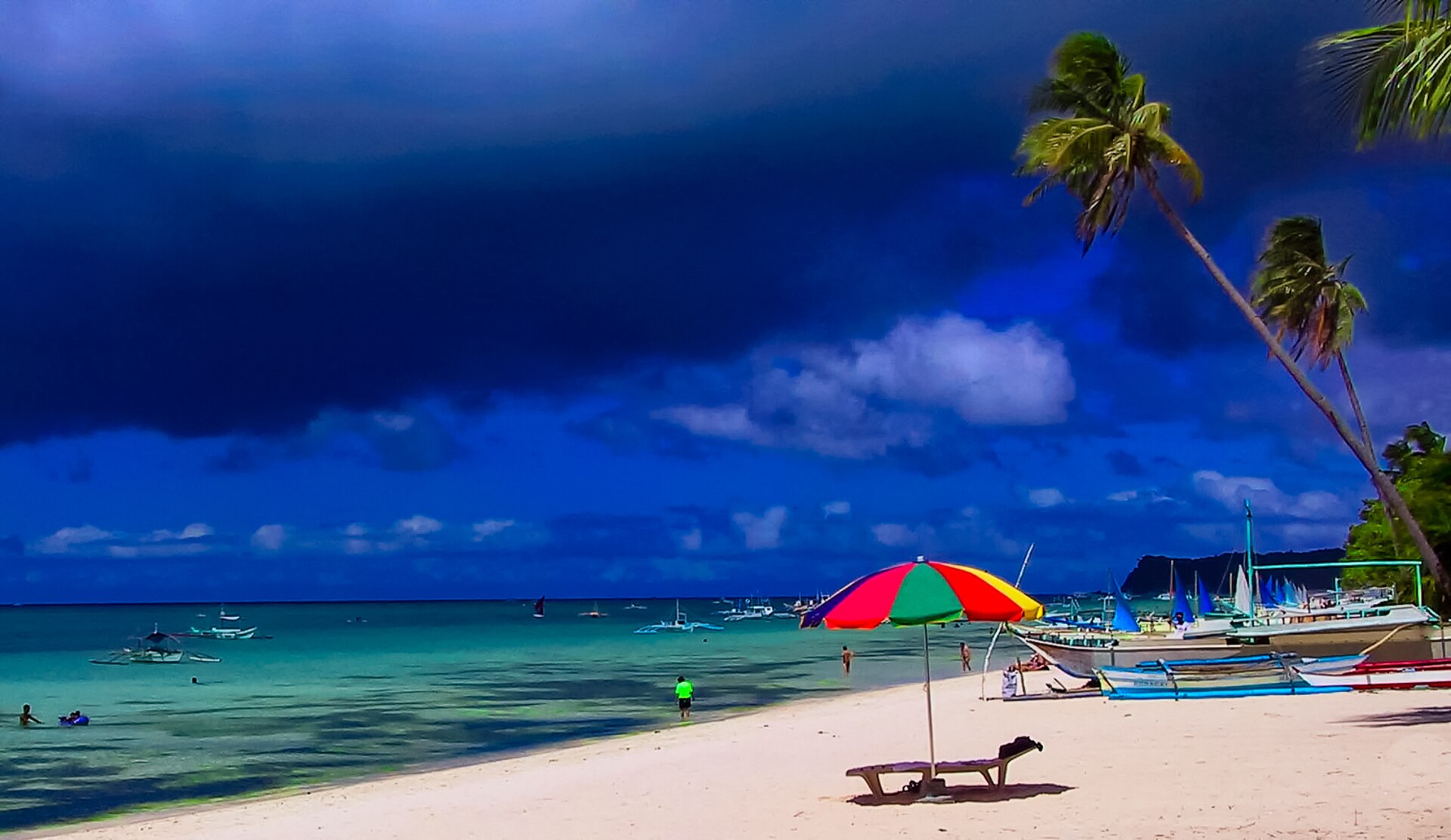 Philippine island beach path
